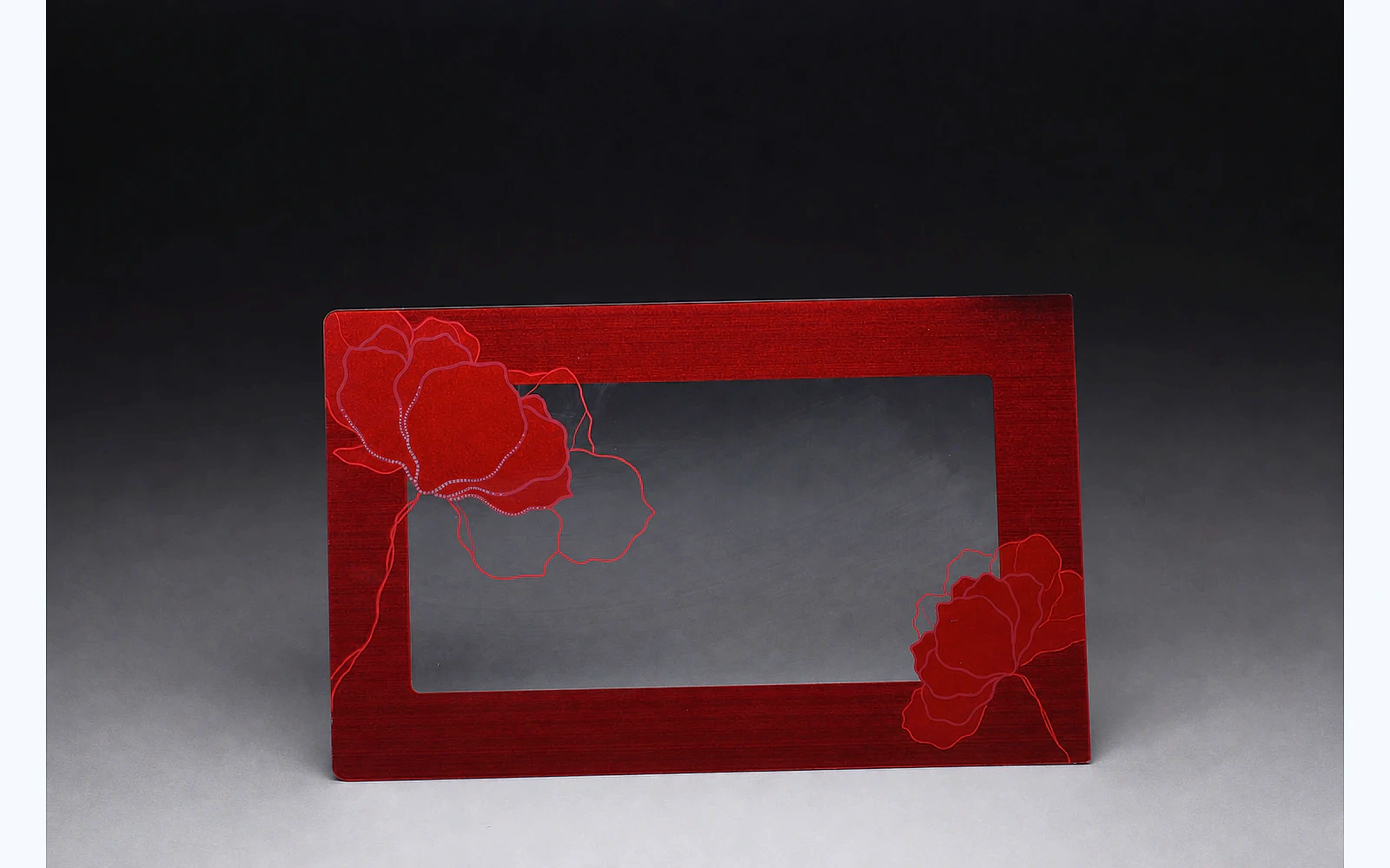 Red Silk-Screen Microwave Door Glass